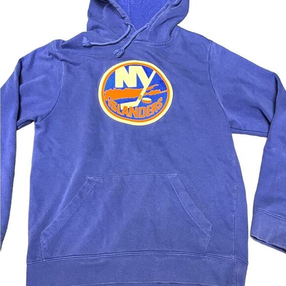 Y2K Blue Majestic Ladies New York Islanders NHL pullover sweatshirt size small - Picture 5 of 6